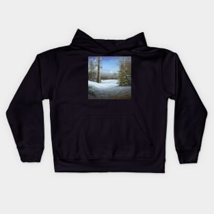 Winter Night in the Woods Kids Hoodie